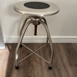 Revolving Stool, 15" Diameter, Stainless Steel Seat
